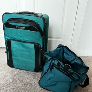Travelers Choice Teal Travel Luggage Set